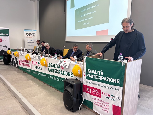 Antonino Botta confermato segretario generale della Filca Cisl Messina. «Il Ponte sullo Stretto ha già i pilastri su cui deve essere costruito. Sono sicurezza, formazione, trasparenza e legalità».