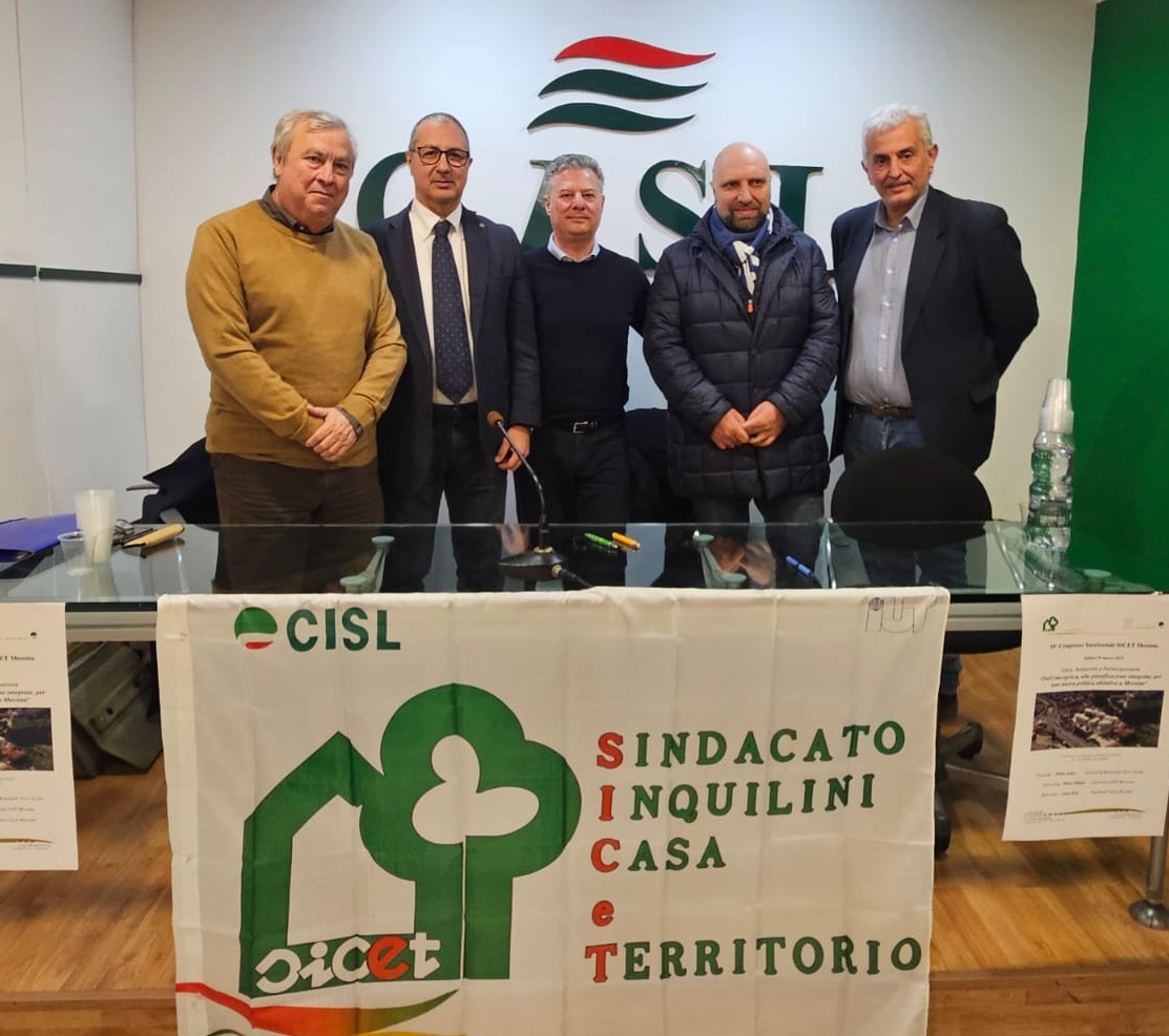 Loris Foti confermato alla guida del Sicet Cisl Messina