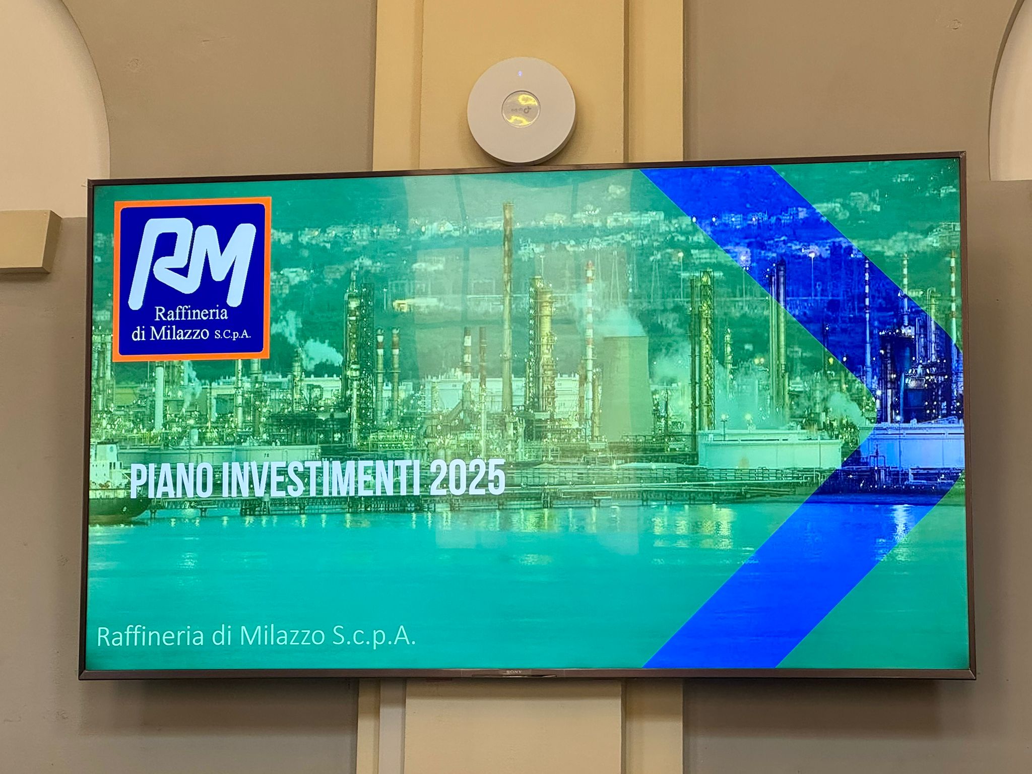  Investimenti Raffineria Milazzo, Alibrandi: «Segnale positivo di continuità»