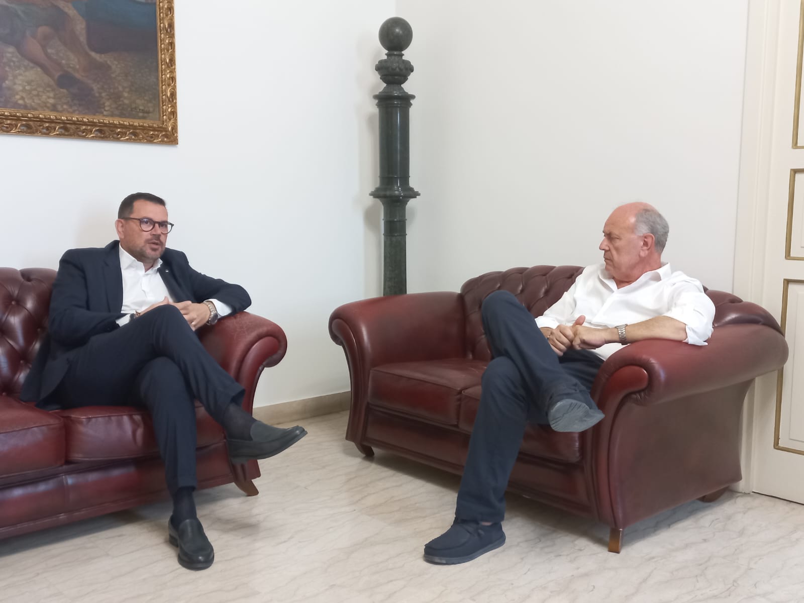 Incontro istituzionale tra il segretario generale Antonino Alibrandi e il sindaco di Milazzo, Giuseppe Midili